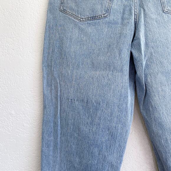 Oliver Logan Harlow High Rise Barrel Crop‎ Jeans Light Wash Denim Size 31 x 22 - Picture 5 of 15
